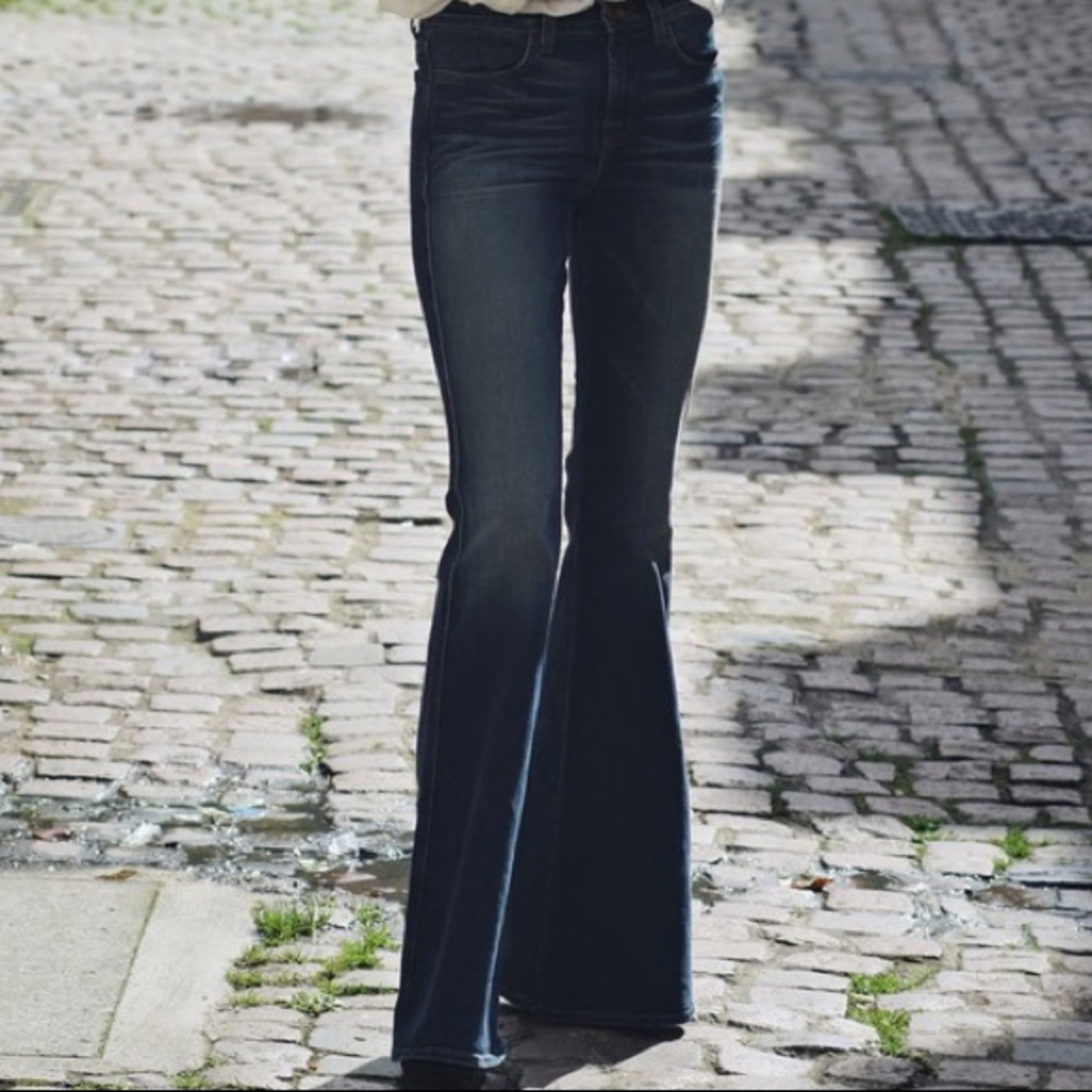 J Brand Kiki High Waisted Super Flare Jeans 25